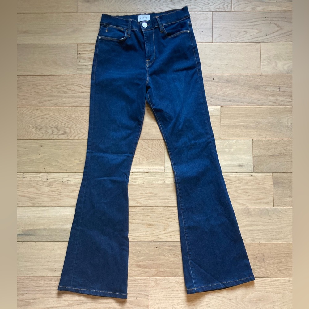 Frame Denim Dark Blue Flare Jeans      Amazing value!!!!